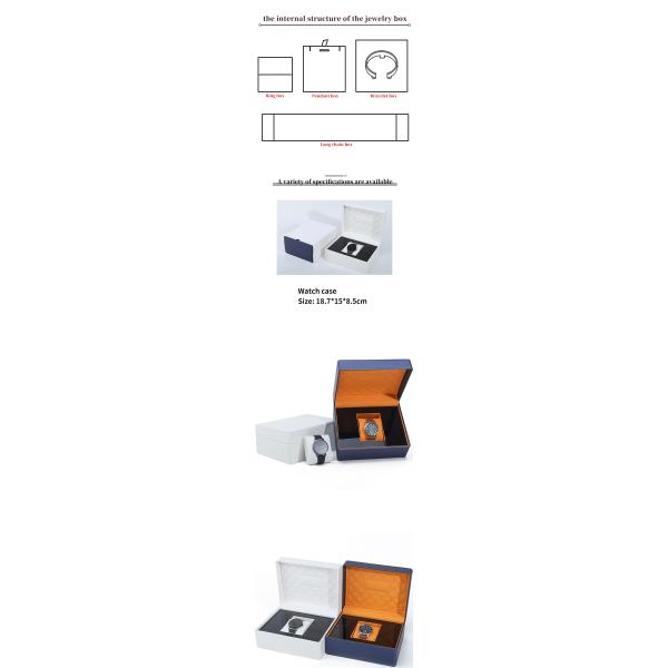 Soft Touch Lining PU Leather Watch Box Luxury Packaging with Sleek Wooden Internal
