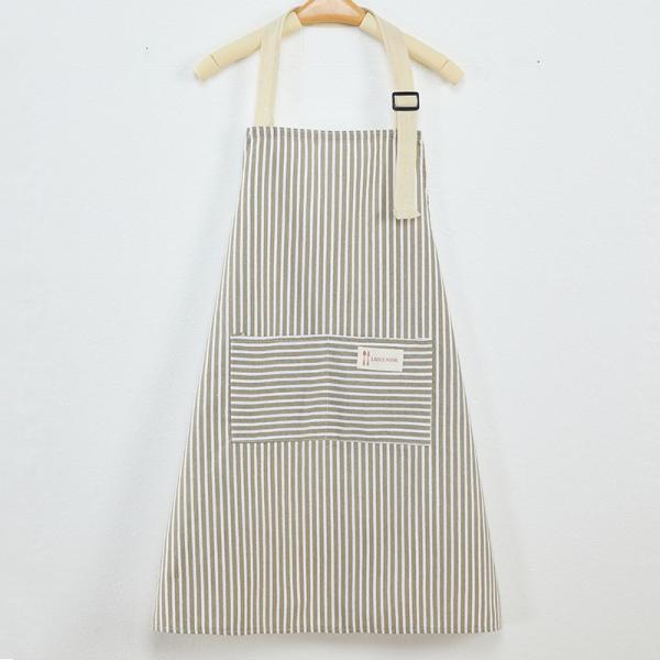 Customize Kitchen Apron With Logo Cotton Linen Wait Staff Uniform for Restaurant Bar