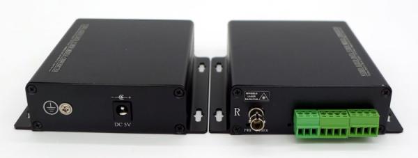 Audio fiber extender,2-ch BIDI Balanced audio over fibe extender,balanced audio over a singlemode ST fibre