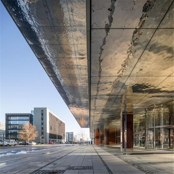 600X600 0.6mm Silver Gold Color SS304 Water Effect Sheet Water Ripple Ceiling