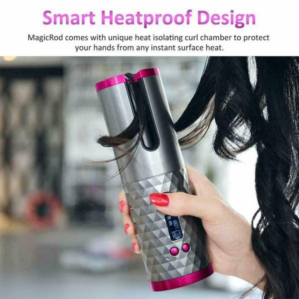 Auto Magic Rotating Cordless Rechargeable Hair Curler