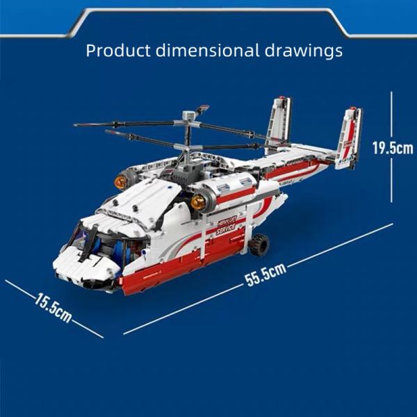 ABS Plastic Modern Military Models Flexible Remote Control Helicopter Building Blocks