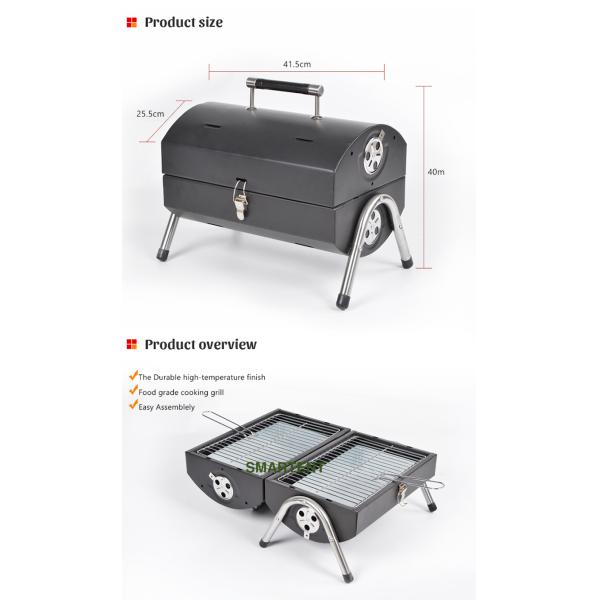 Cool Portable Folding Oil Drum Barbeque Cylinder Charcoal Grill For Outdoor Camping