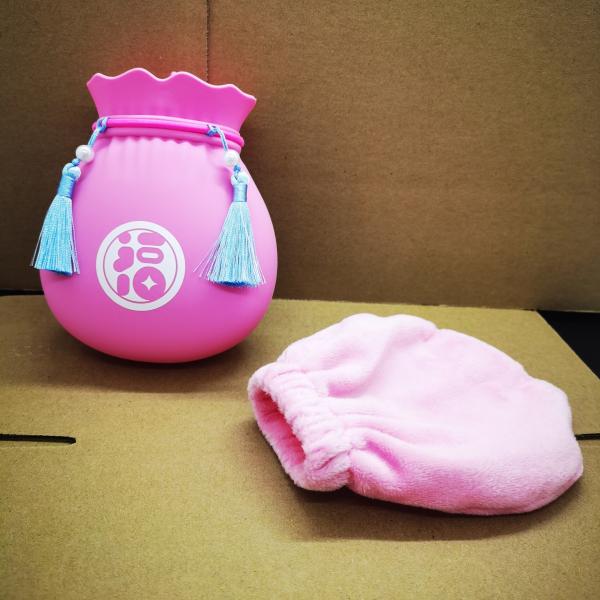 Мини-бутылка с горячей водой с вязанной крышкой Силиконовый мешок с горячей водой для облегчения боли в животе Менструальные спазмы