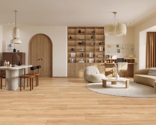 Porcelaine en bois jaune brun pour le salon et la chambre à coucher