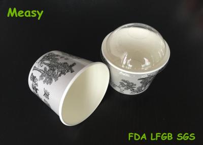 Personalized Disposable Ice Cream Cups With Lids Double PE 16oz