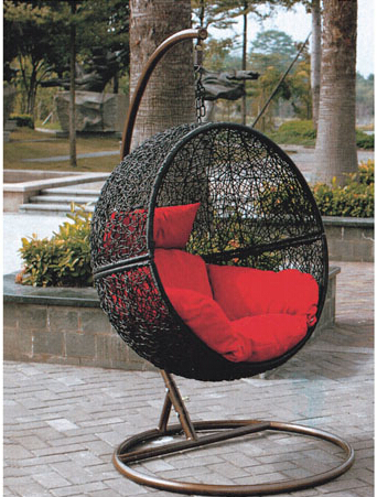 Outdoor-indoor wicker swing chair--16046