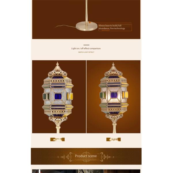 Chambre à coucher LED Vintage Lumière de sol en cuivre Antique Lumière de sol en cuivre Pour l'éclairage décoratif de luxe