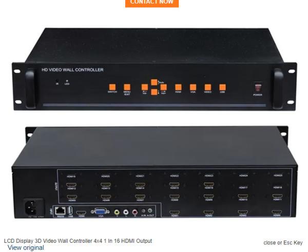 4 entradas 4 salidas LCD sin fisuras HDMI 4K60hz EDID controlador de pared de vídeo 1X3 1X4 controlador de pared de vídeo