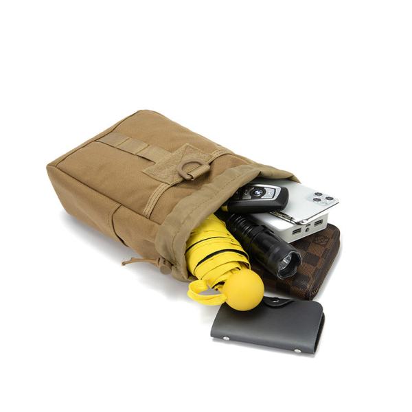 Tactical MOLLE Water-Resistant Foldable Utility Pouch - 1.2L Collapsible Waist Pack for Hiking, Camping & Cycling (4 Colors)