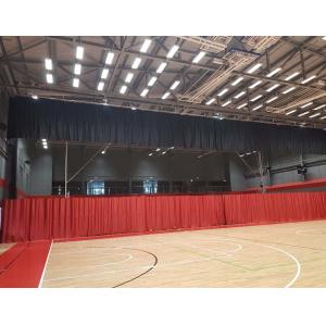 High Strength Fireproof Fabric Dividing Curtain with Electric Control System for Indoor Outdoor Sport Areas