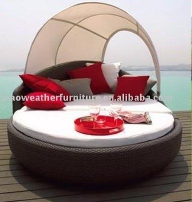 Modern Outdoor Furniture Garden Sofa Rattan Single Lounger for Leisure Time