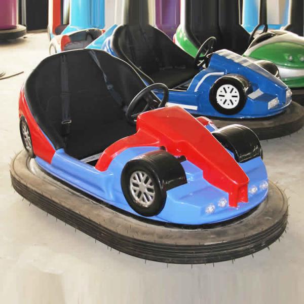 Theme Park Bumper Cars Ride Red Green Blue Color Fiber Glass Material