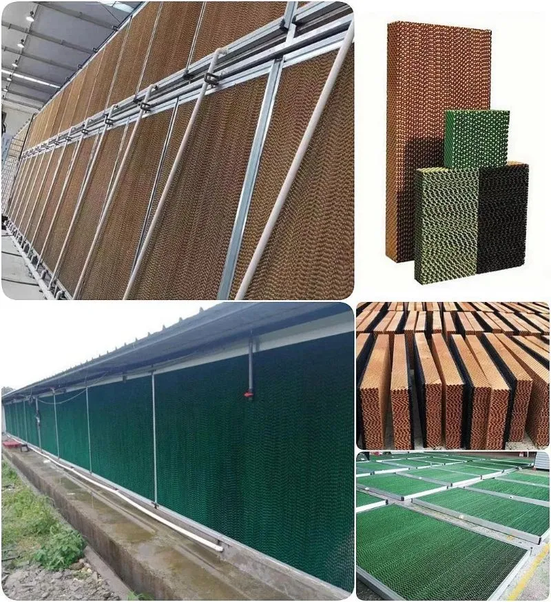 Poultry House Evaporative Wet Curtain Cooling Pad System Low Airflow Resistance