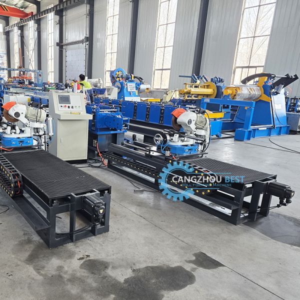 Steel Profile Galvanized Flying Cutting Laser Welding Round Pipe Making Roll Forming Machine