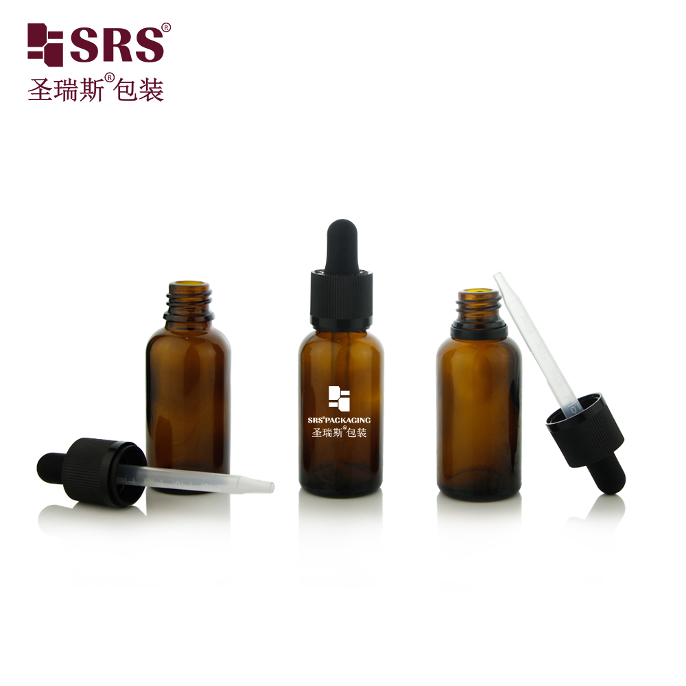 D006 15ml 30ml 50ml Glass Bottle With Child Resistant Dropper Lid For Essential Oil
