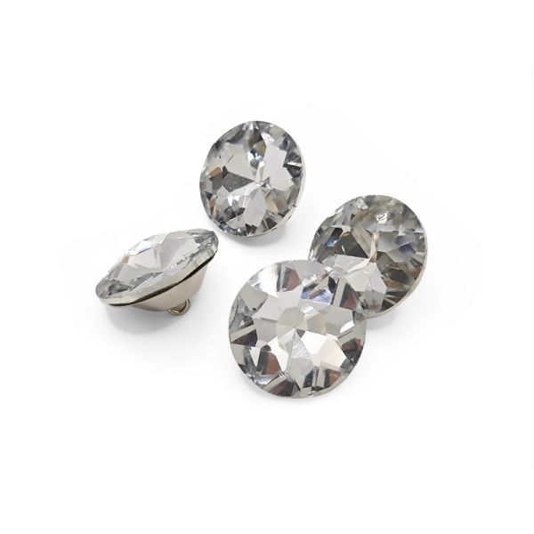 Gem Flower Upholstered Crystal Buttons Sofa Crystal Button Tufted Buttons Background Wall Decorative Crystal Drill Buttons