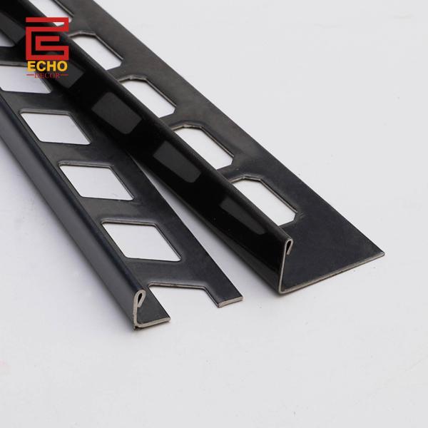 Durabe Black Tile End Cap Trim Aço inoxidável