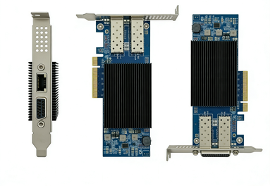 HengzhengTC HZ10N10F2 10 Gigabit Ethernet PCIe NIC With Dual SFP+ Ports , N10G-X2 Chip , 10GBASE-LR/LX Support