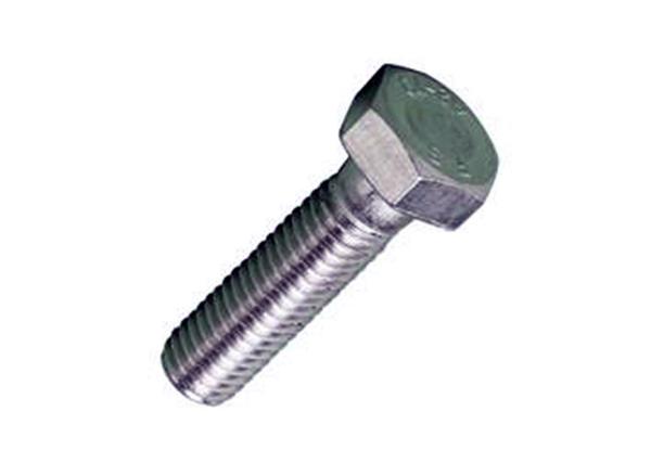 White Heavy Duty Galvanized Hex Bolts 316 Stainless Steel Fasteners 55mm Length