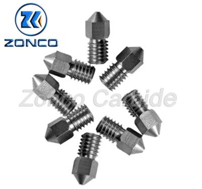 M6 1.75mm 0.4mm furam a resistência de desgaste da impressora do bocal 3d do carboneto de tungstênio