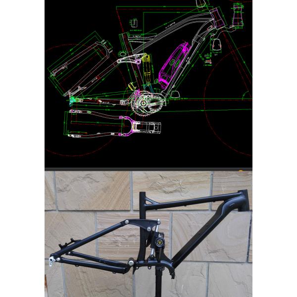 27.5er Boost Electric Cuadro de suspensión completa Bafang G510 1000w Ebike con tracción media