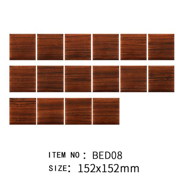 Coffee Color 152x152mm Ceramic Wall Tile for Bathroom and Office
