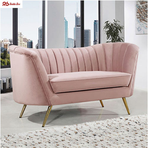 ODM Modular Wing Back Channel Back Velvet Sofa Stain Resistant Moistureproof