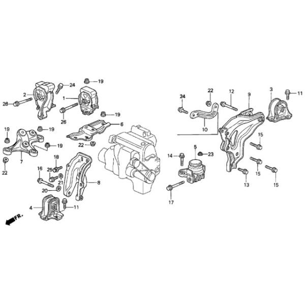 50840-SV4-980 Car Engine Mounting 50805-SM4-020 50810-SM4-J83 50820-SV4-J01 For HONDA  ACCORD