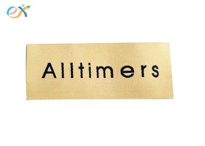 Straight Cut Woven Clothing Labels Tags Rectangle Shape Size Customized