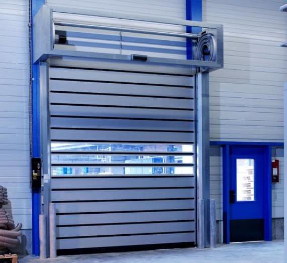 Roll Up PVC Rapid Roller Doors High Effective Insulation 900/800N Tearing Strength