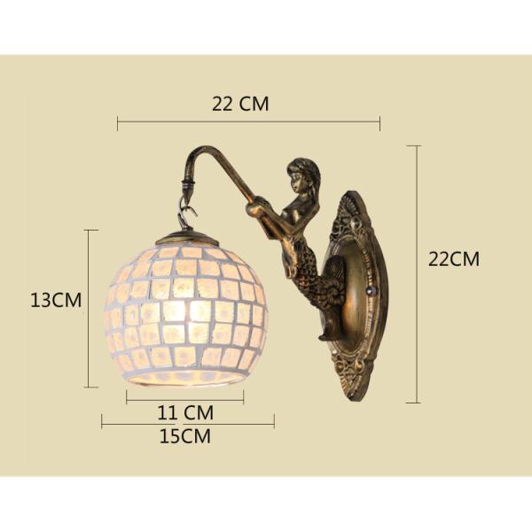 Mediterranean style Art Deco Turkish Mosaic Wall Lamp Stained Glass Retro Vintage Wall Mounted Bracket Light(WH-VR-112))