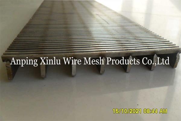Flat Wedge Wire Panel Iron Ore 316 Stainless Steel Grating 300 - 3000mm Width