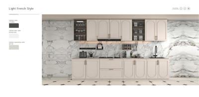 Waterproof PET Custom Made Kitchen Cabinet Systems For Apartments