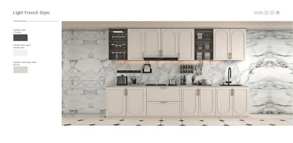 Modern Style Kitchen Custom Cabinet Furniture Classic White With Island