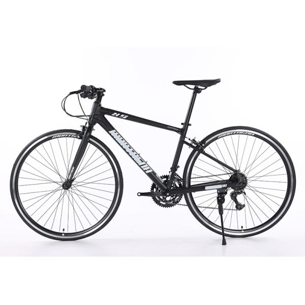 GOMID Alloy Road Custom Bicycle 700c Hybrid Road Bike With Simulated Carbon Fiber Frame
