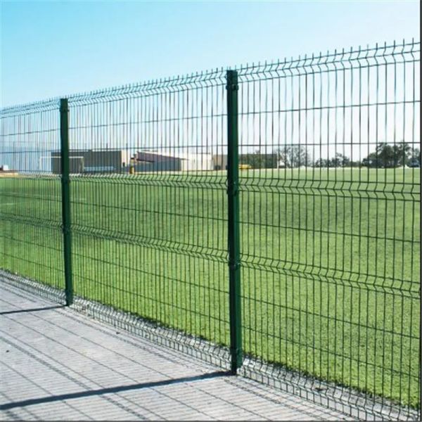 Galvanized + Powder Coated 3D Curved Fence with 50x100mm Mesh Size and Modular Structure for Secure Outdoor Enclosure