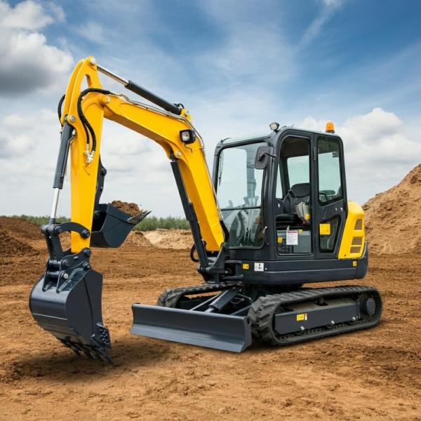XE55D Power 36.2kw Rated Speed 2100rpm 5 Ton Mini Crawler Excavator
