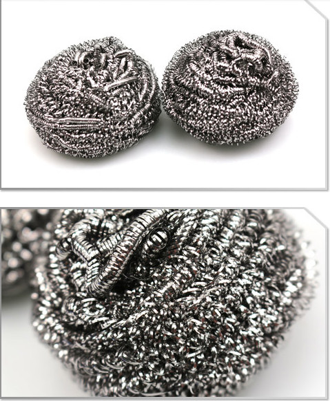 Non Toxic Material Stainless Steel Scrubbers , Long Lifetime Scouring Pad Safe For Stainless Steel