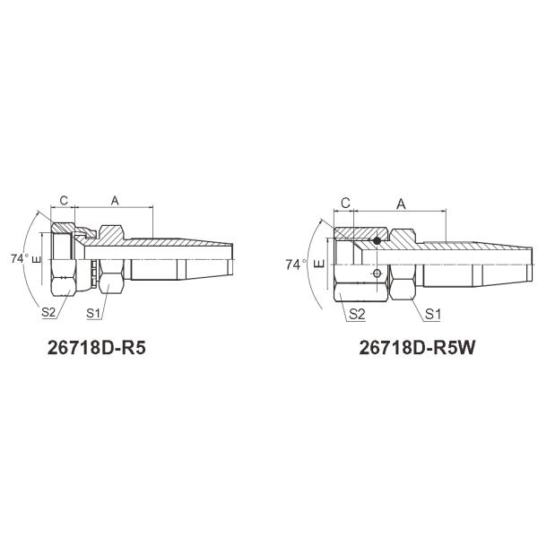 Stainless Steel Reusable Hose End Fittings / Reusable Hose Couplings