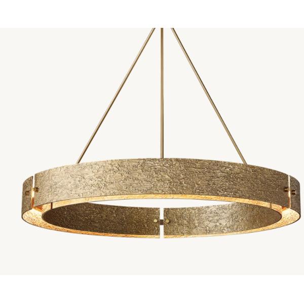 Chandelier à plafond de cristal en chrome poli