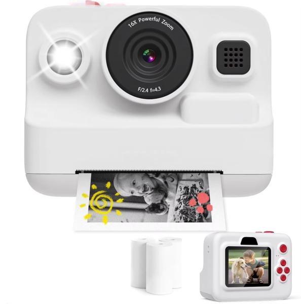 Mini Printer Portable Thermal Digital Children Photo Kids Camera Video Toy Gifts Lightweight and Compact