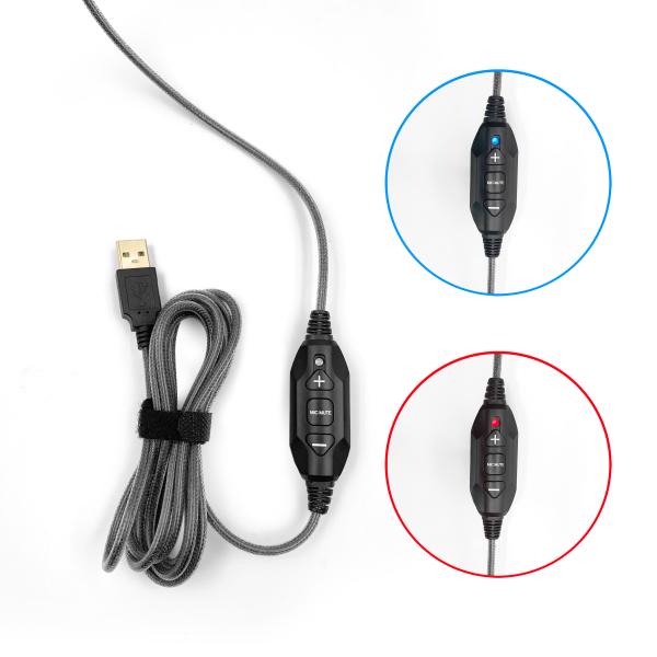 Fones de ouvido 110dB prendidos educacionais de USB 3.5mm Jack 1.2M