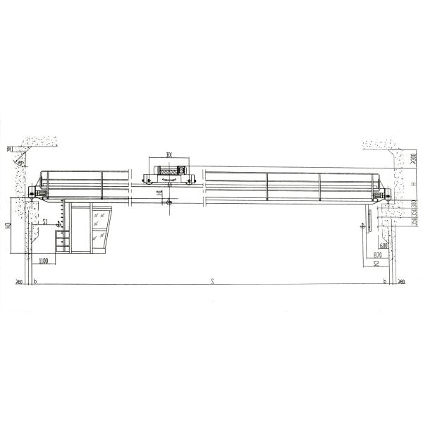 Хороший качественный оперативный контроль моста надземного крана прогона двойника 8t привесной
