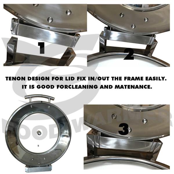 Gourmet Buffet Catering Chafing Dish Electric Hook Feet With  Dual Heating System