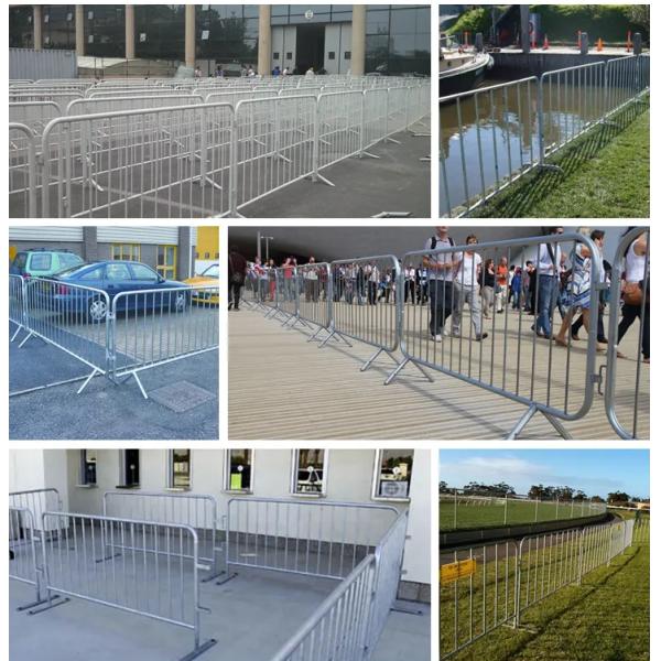 Portable road metal steel galvanized tube Crowd Control Barrier for construction