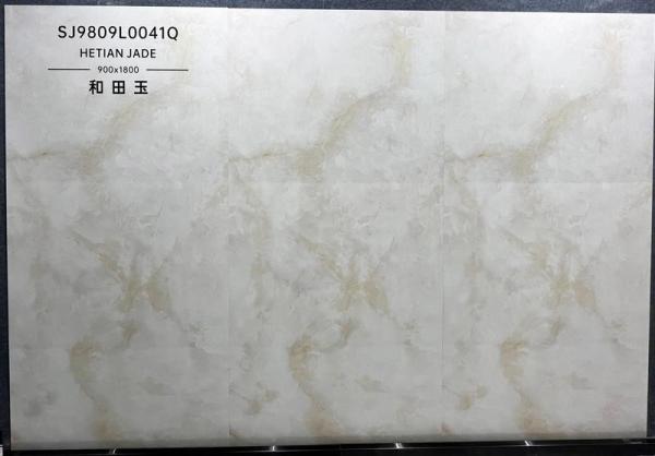 Light Yellow Polished Glazed Porcelain Tile 900x1800mm