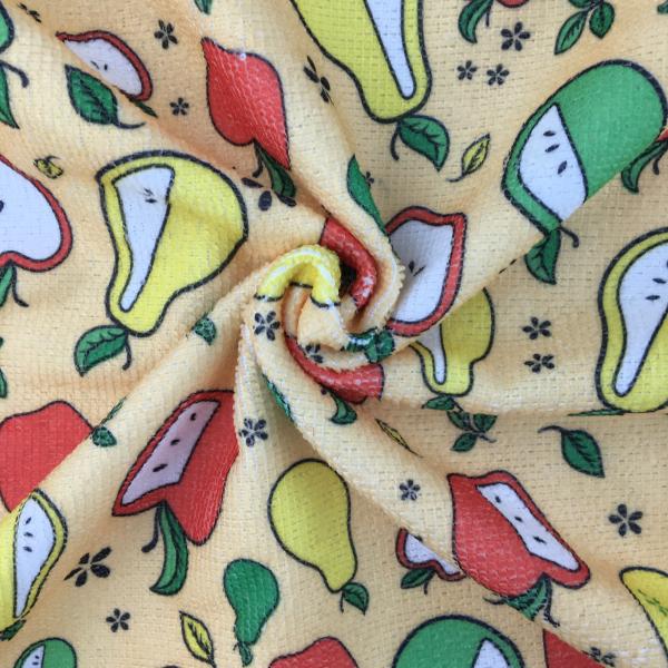 Цветистым напечатанная шаржем подгонянная ткань ткани чистки Microfiber