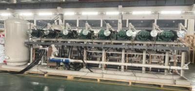 A unidade 8 615Hp de condensação paralela com compressores do parafuso submete