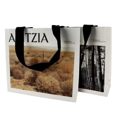 Luxury Handmade Paper Bags Custom Printed Shopping Paper Bag With Rope Handle